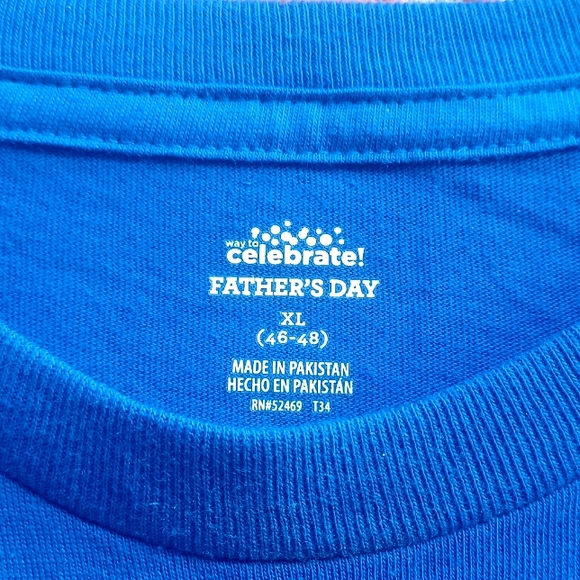 SUPER DAD Father Graphic Print Tee T-Shirt NWT - Picture 2 of 5